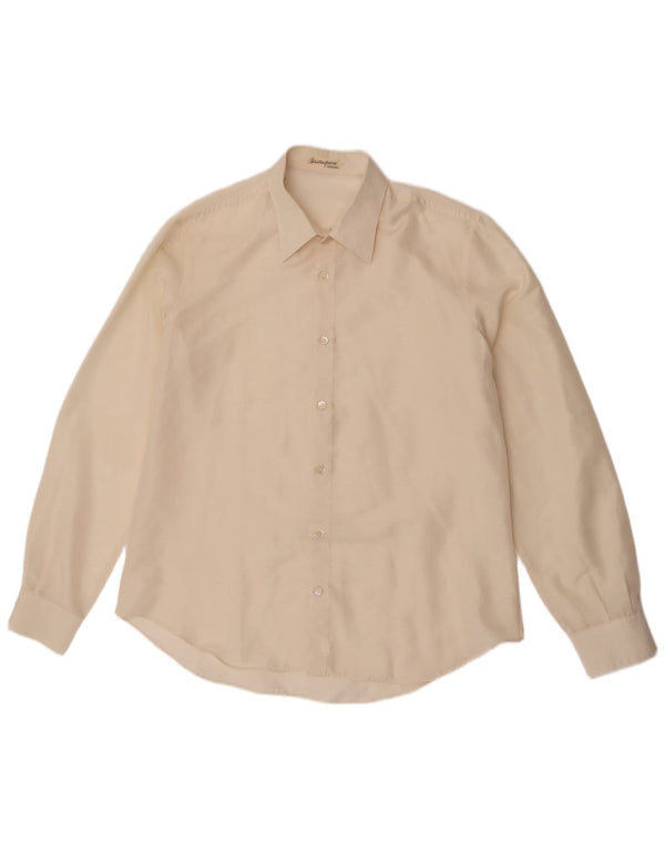 Vintage Mens See Through Shirt Size 41 Medium Off White