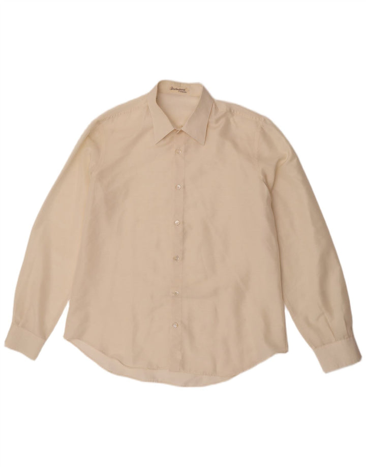 Vintage herre gennemsigtig skjorte størrelse 41 Medium Off White