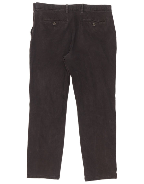 Marks & Spencer Straight Chino-bukser til mænd W36 L31 Marineblå bomuld