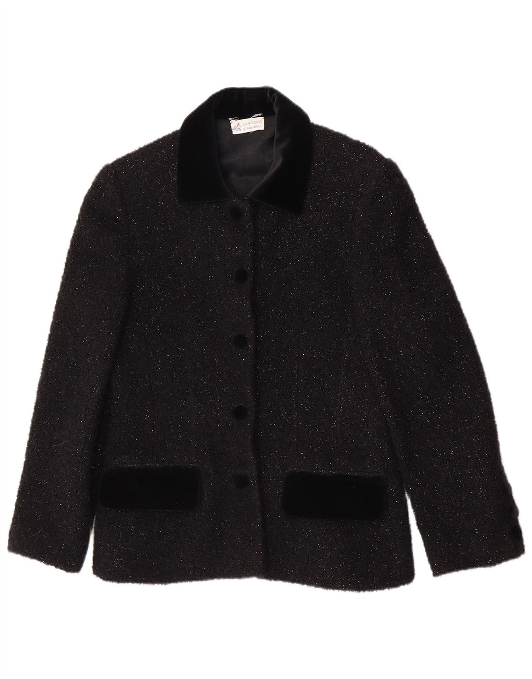 Marisa Dame 5 Button Blazer Jacket UK 12 Medium Black Flecked