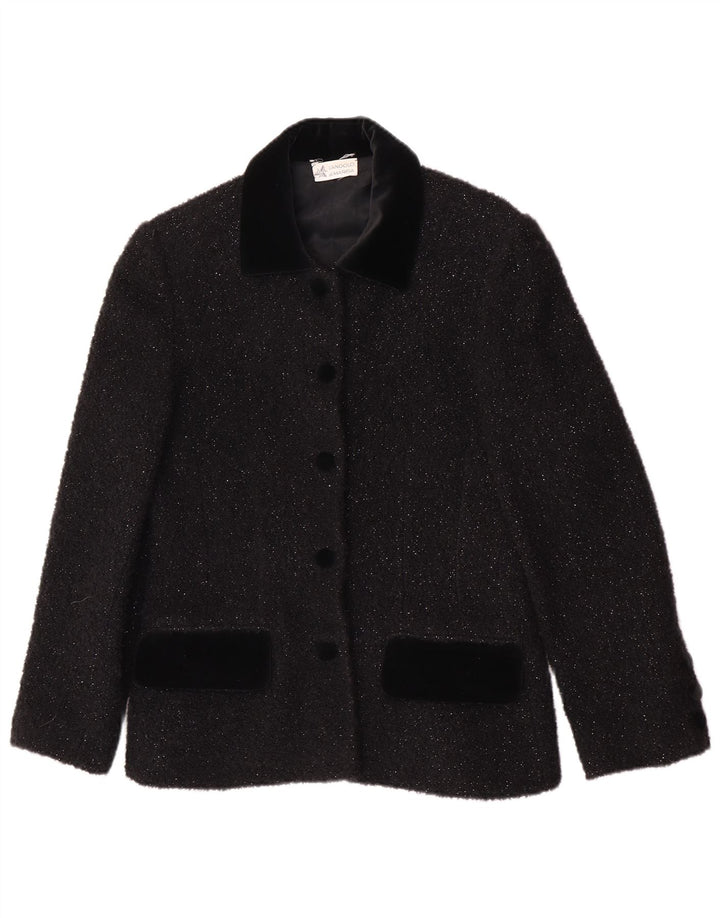 Marisa Dame 5 Button Blazer Jacket UK 12 Medium Black Flecked