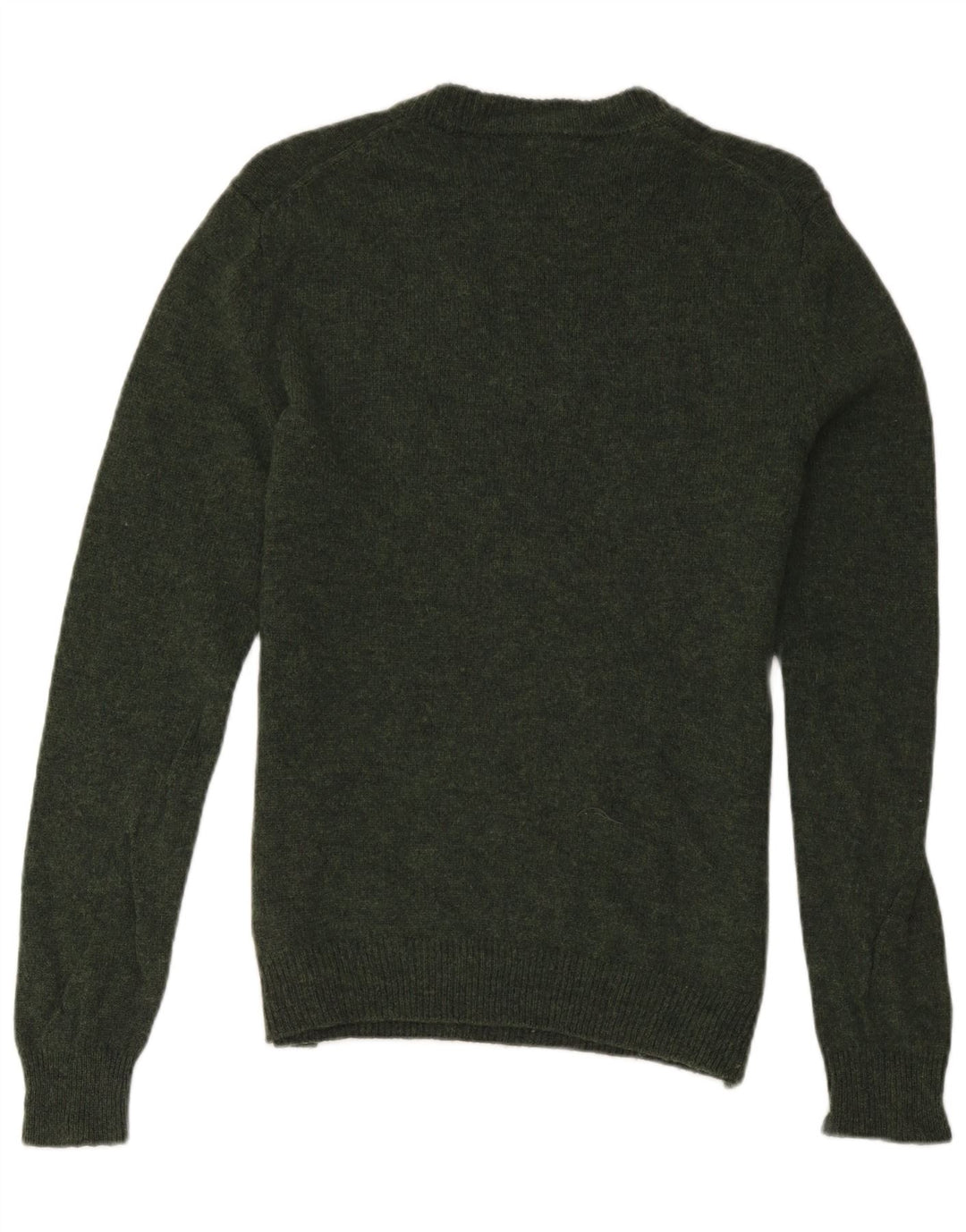 Farah Mens Crew Neck Jumper Sweater Medium Green Lambswool