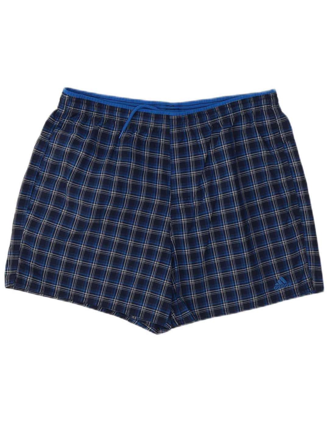Adidas Badeshorts til mænd store marineblå ternet polyester
