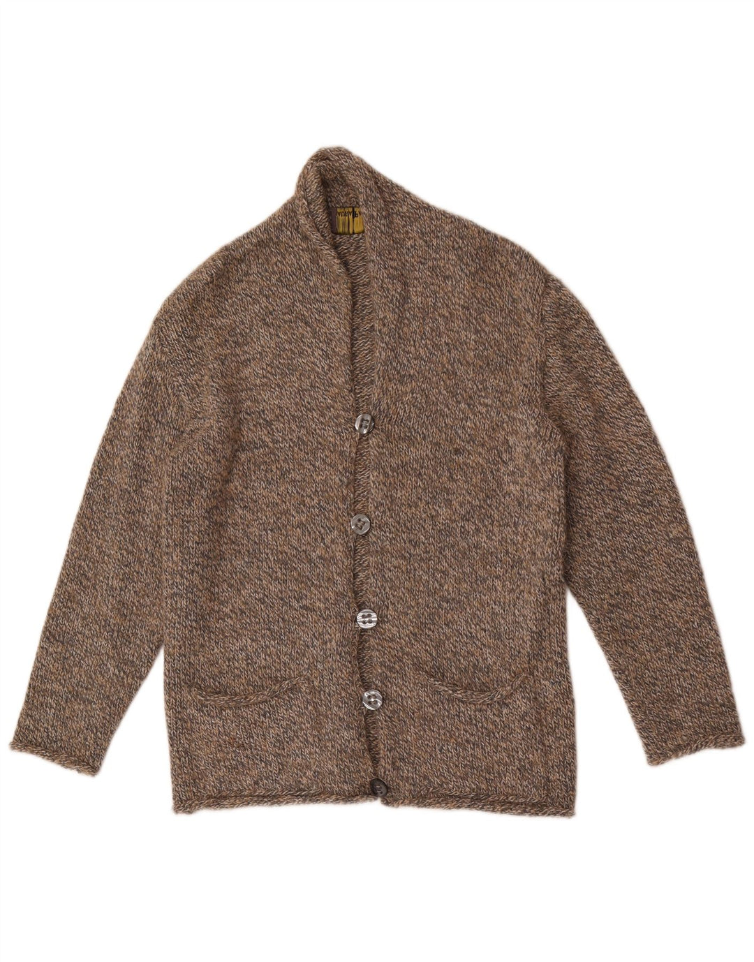 Laura Patrizia Herre cardigan sweater Medium Brun Flecked Uld