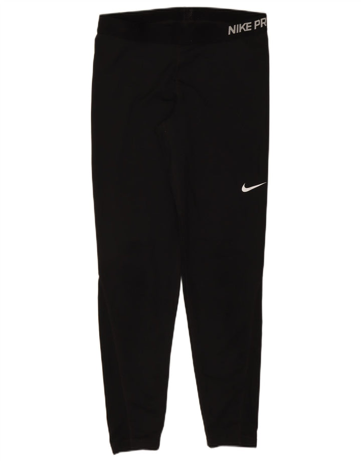 Nike Dame Dri Fit Grafiske Leggings UK 18 XL Sort Polyester