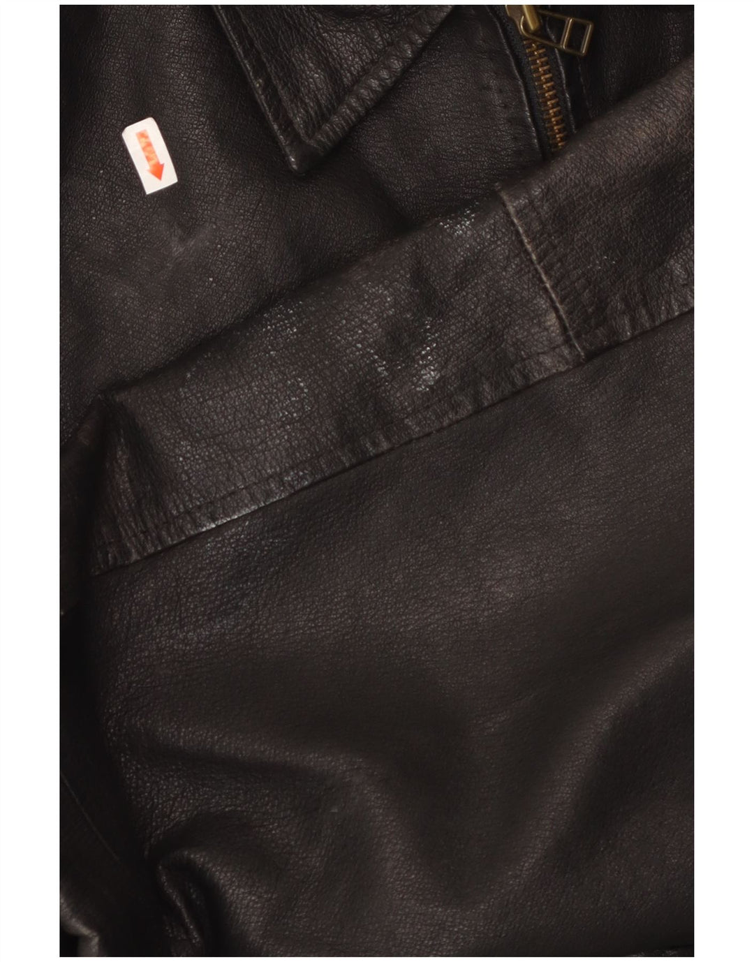 MILAN Herre Læderjakke UK 40 Stor Sort Læder