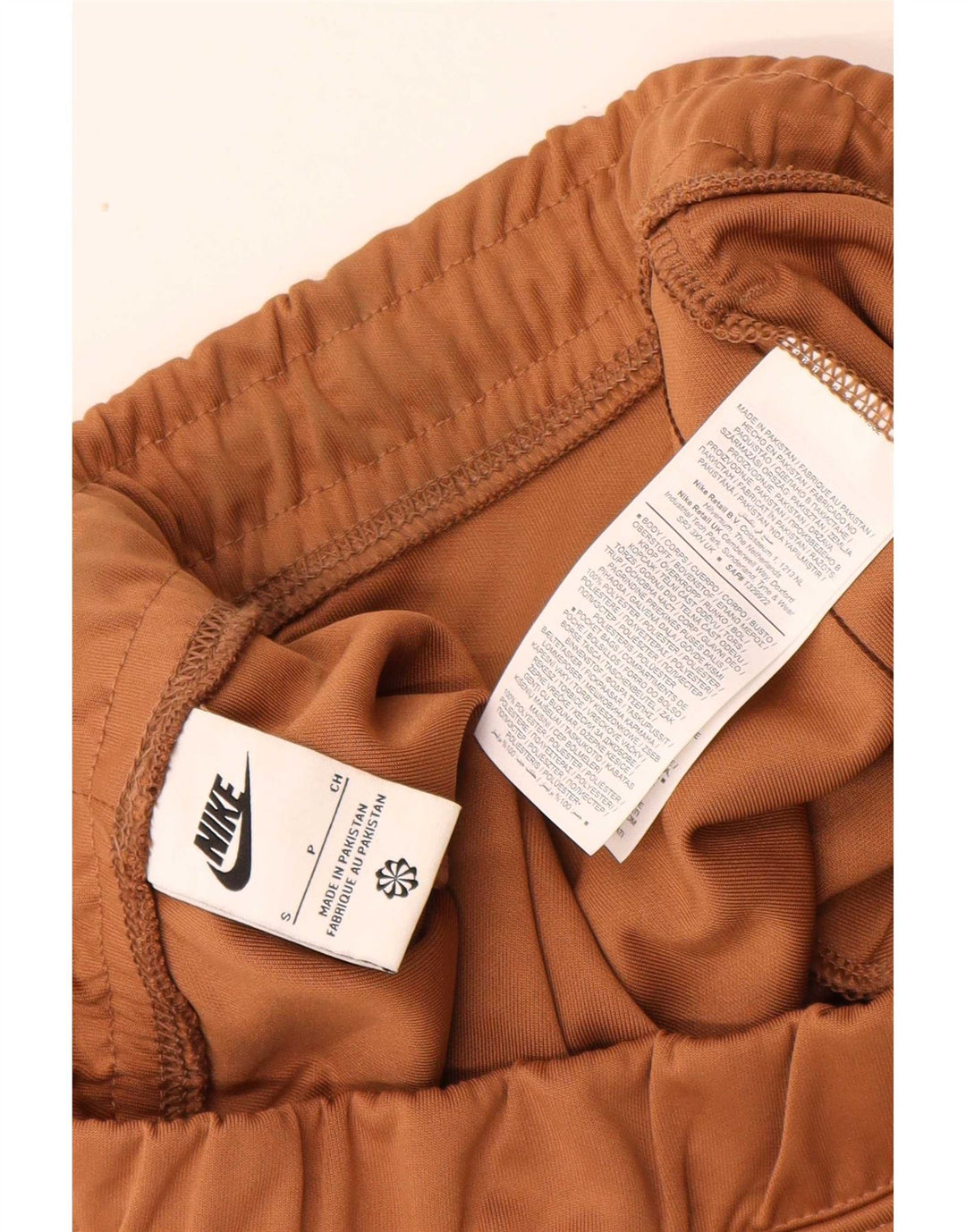 Nike grafiske sportsshorts til kvinder UK 10 Small Brown Polyester