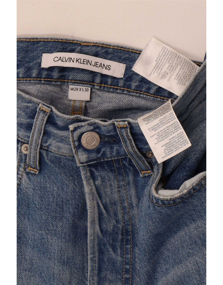 Calvin Klein Herre Distressed Slim Jeans W29 L30 Blå Bomuld