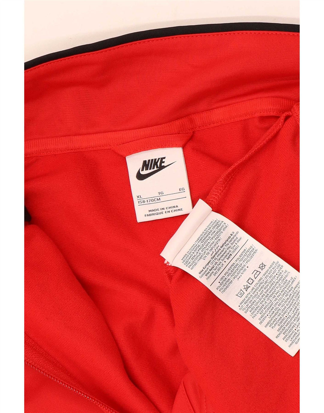 Nike Boys træningsdragt topjakke 13-14 år XL Rød Colourblock Polyester