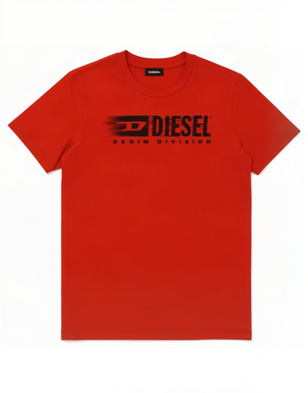 Diesel drenge grafisk t-shirt top 9-10 år rød bomuld