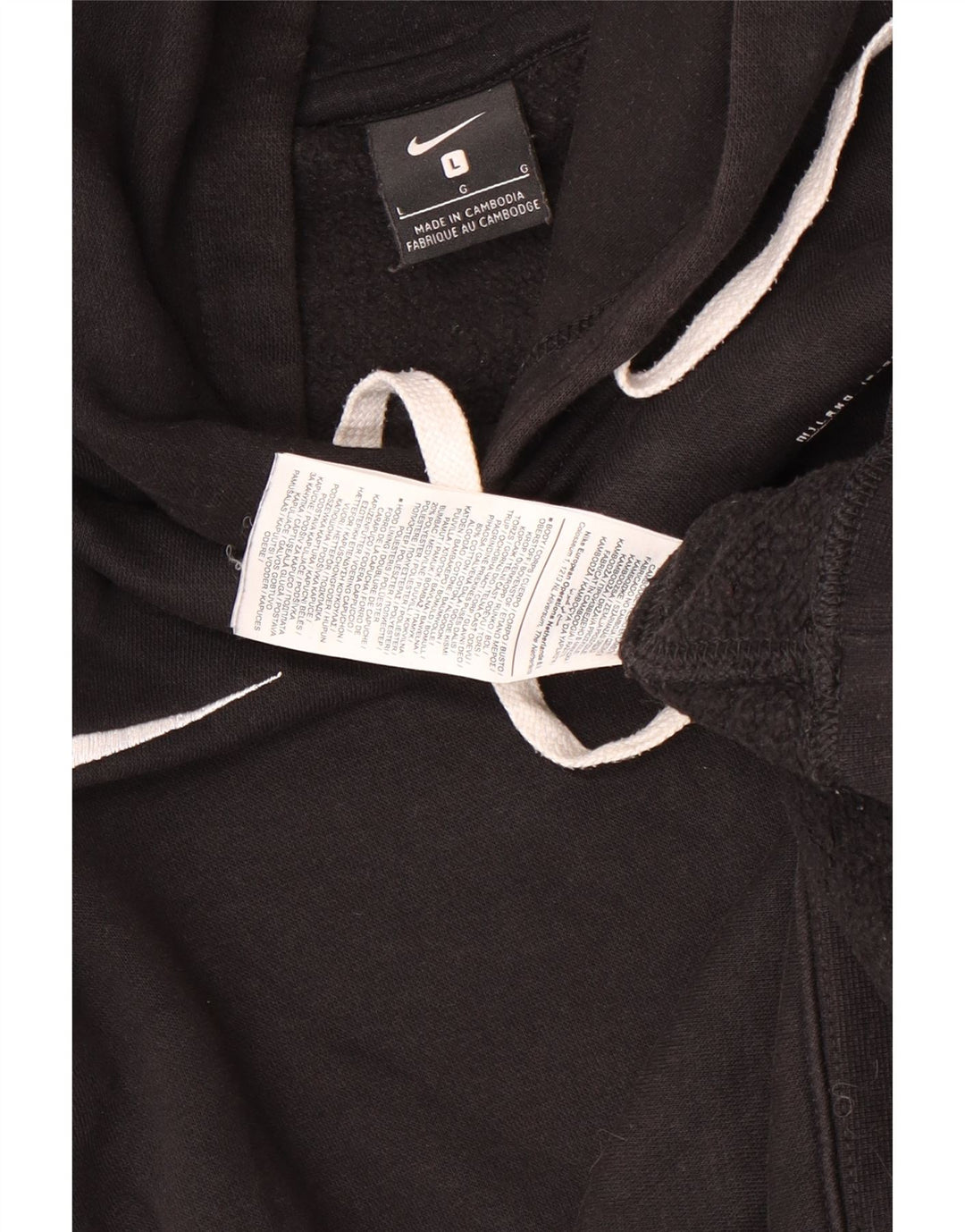Nike grafisk hættetrøje til mænd, stor sort bomuld