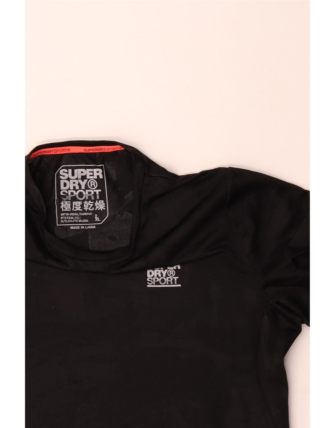 Superdry Herre T-shirt Top 2XL Sort Camouflage Polyester