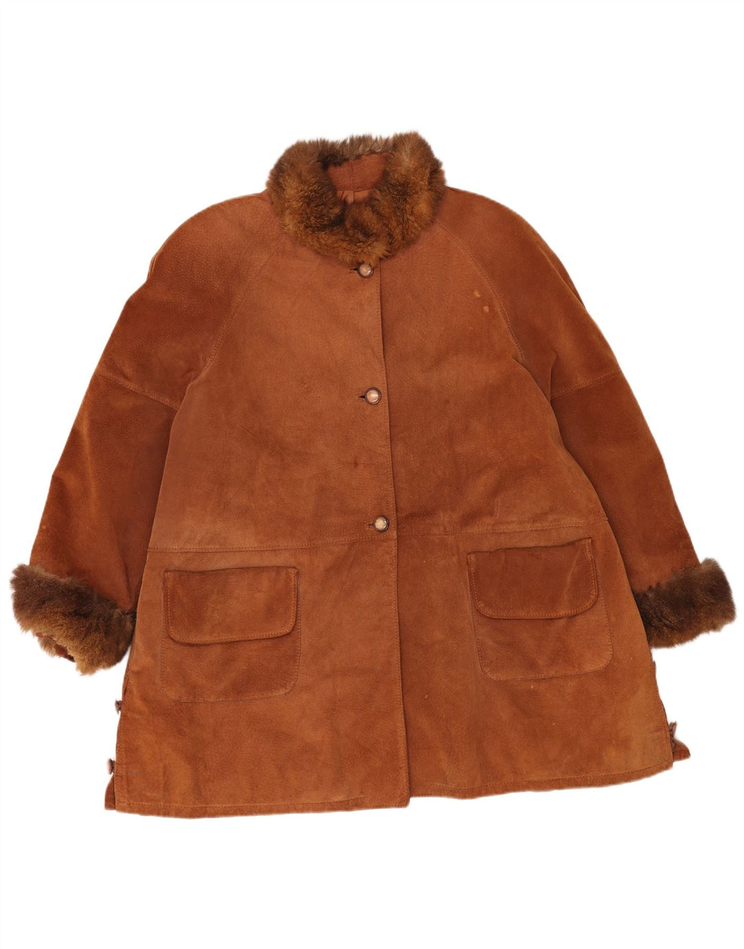 Pascucci Dame Ruskind Overfrakke EU 44 XL Brun
