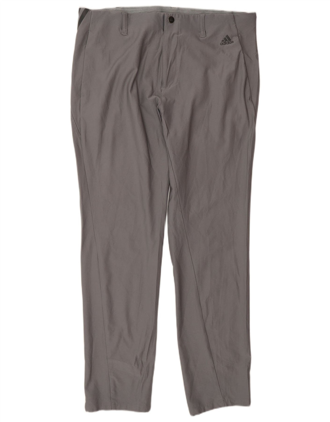 Adidas Herre Slim Chino Bukser W34 L32 Grå Polyester