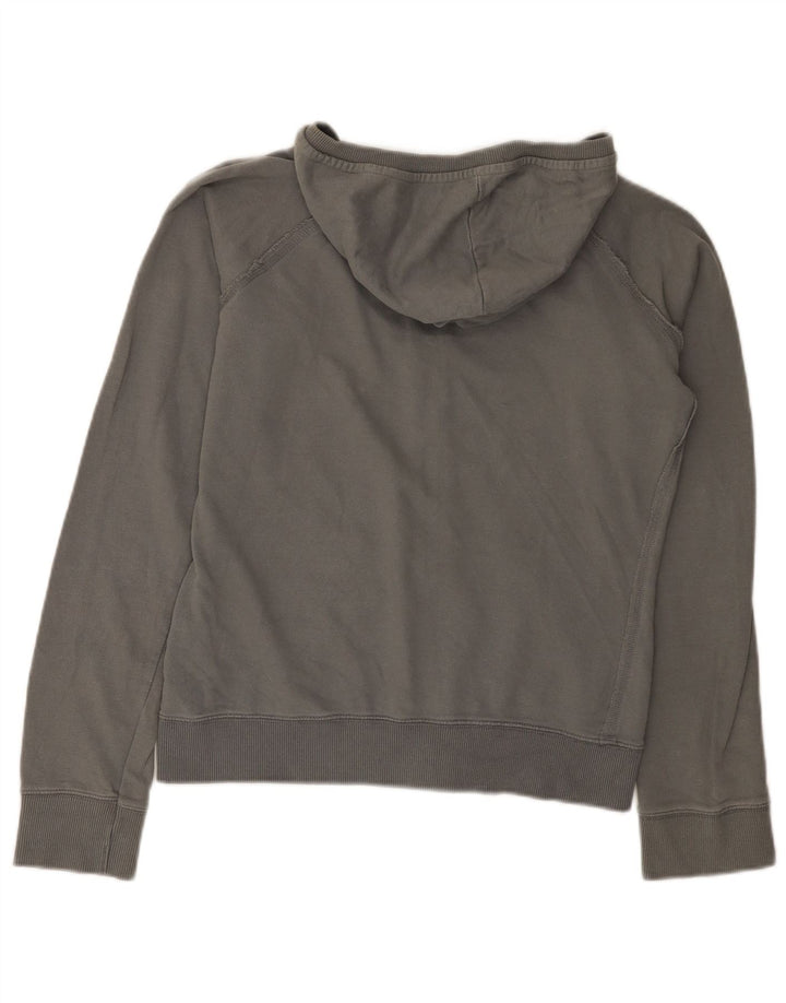 Zara hættetrøje med lynlås til kvinder UK 14 mellemgrå bomuld