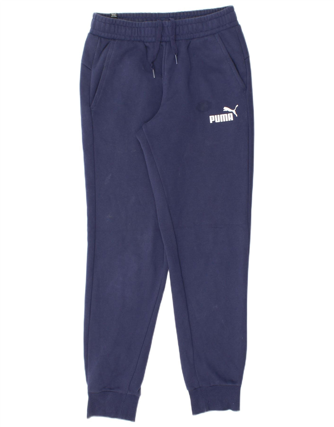 PUMA Mens Tracksuit Trousers Joggers Small  Navy Blue Cotton