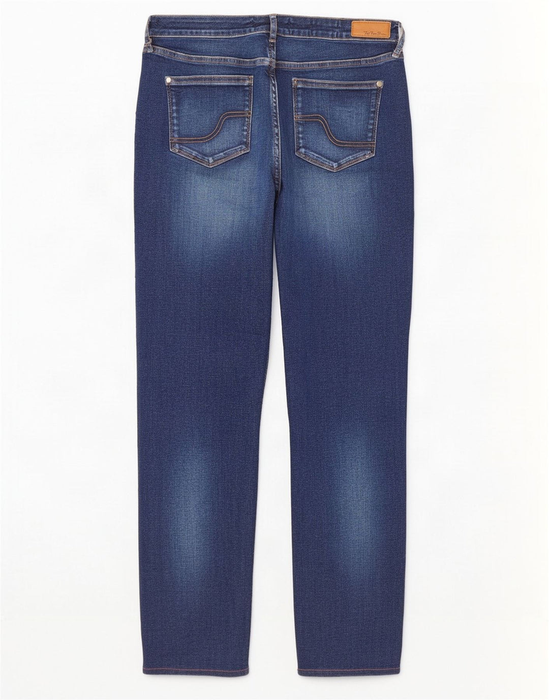 Fat Face Dame Straight Jeans W28 L27 Blå Bomuld