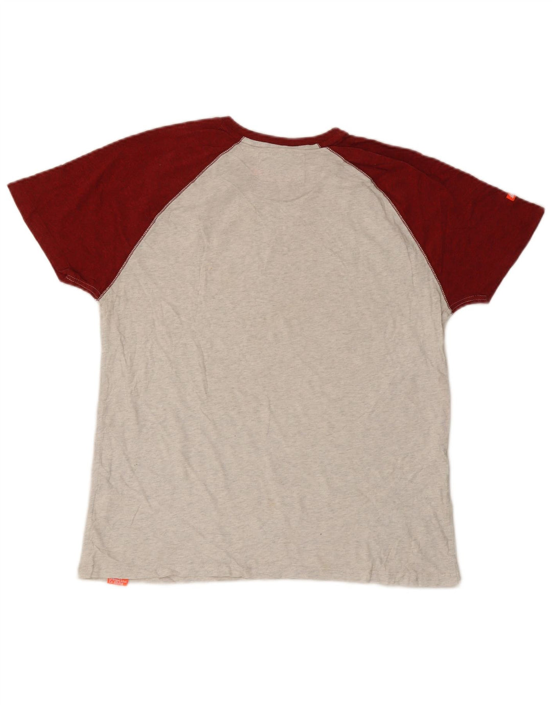 Superdry Herre T-shirt Top XL Grå Colourblock Bomuld
