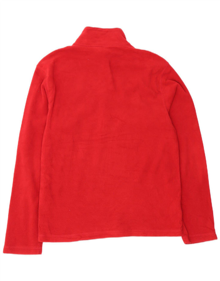Eddie Bauer herre lynlås hals fleece jumper lille rød polyester