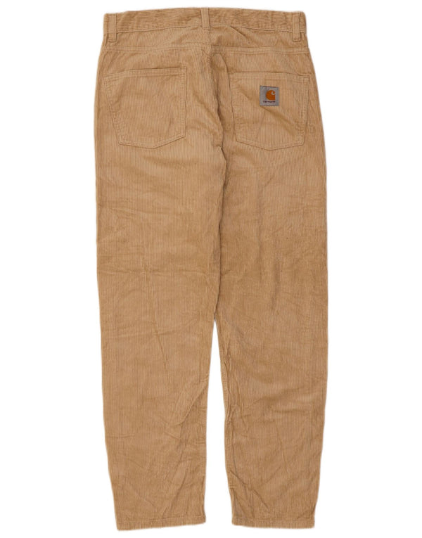 CARHARTT Herre Wip Slim Corduroy Bukser W30 L29 Beige Bomuld