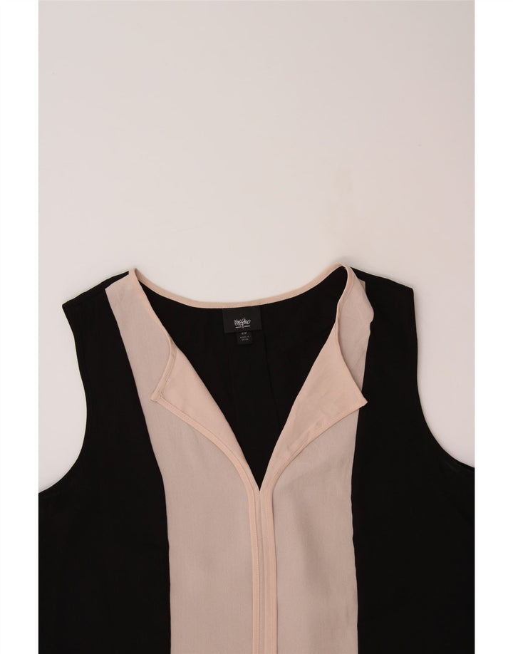 MOSSIMO Womens Sleeveless Blouse Top UK 14 Medium Black Colourblock Vintage Mossimo and Second-Hand Mossimo from Messina Hembry 