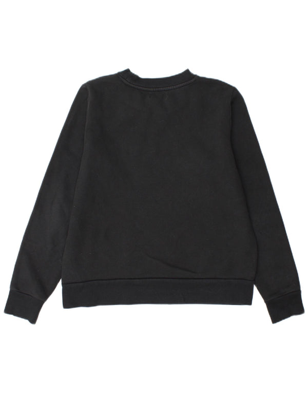 Calvin Klein Jeans Womens Graphic Sweatshirt Jumper UK 14 Medium Black