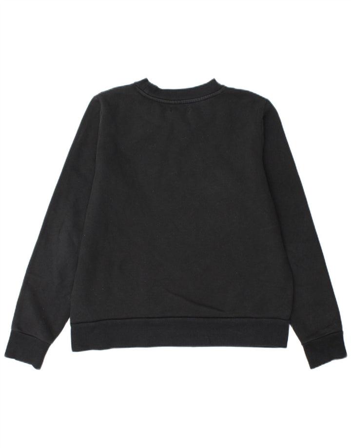 Calvin Klein Jeans Dame Grafisk Sweatshirt Jumper UK 14 Medium Sort
