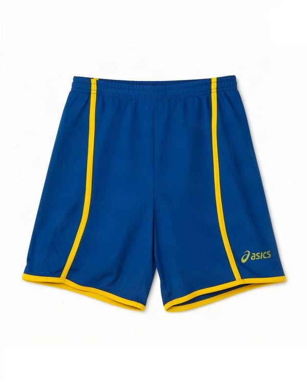Asics Boys Sports Shorts 13-14 År Blå Polyester