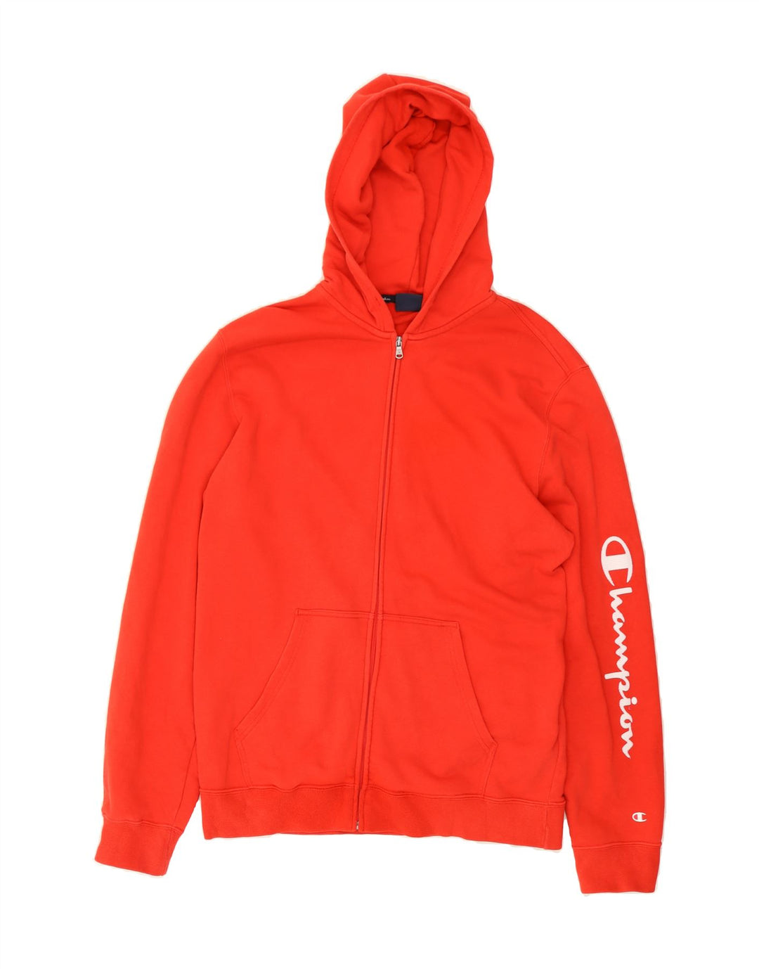 CHAMPION Mens Graphic Zip Hoodie Sweater 2XL Red Vintage Champion and Second-Hand Champion from Messina Hembry 