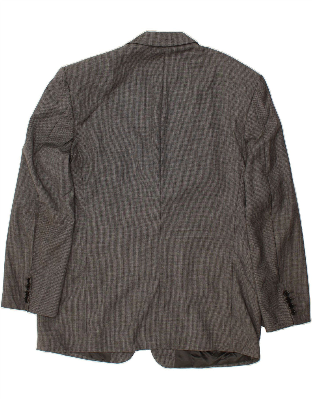 JAEGER Mens 3 Button Blazer Jacket IT 54 2XL Grey Check Virgin Wool Vintage Jaeger and Second-Hand Jaeger from Messina Hembry 