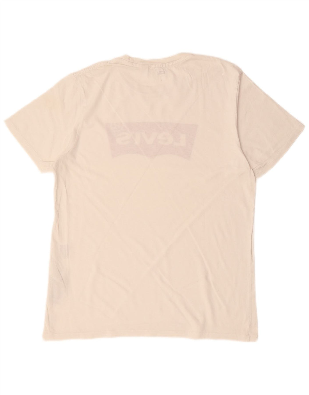 LEVI'S Herre grafisk T-shirt Top Medium Off White Bomuld