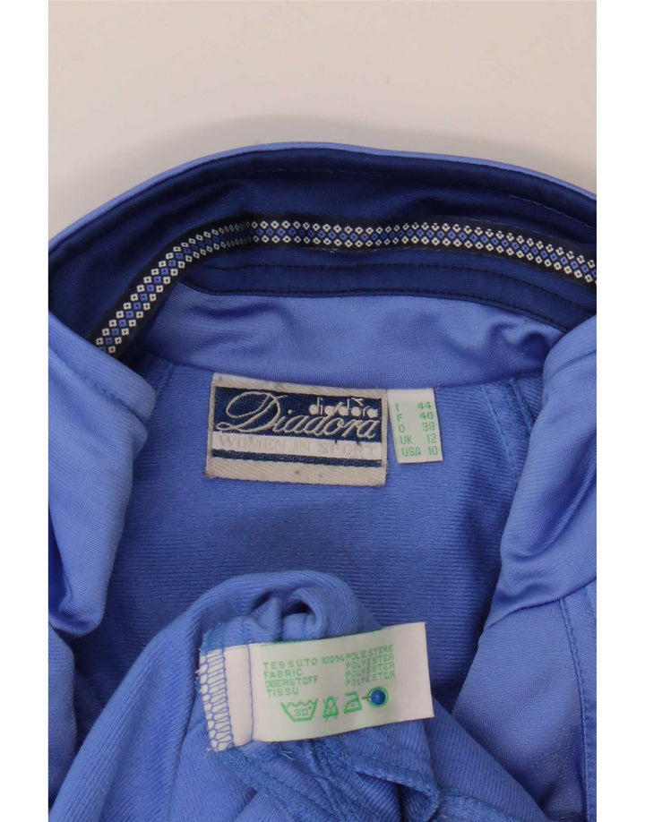 Diadora Womens Oversized træningsdragt Topjakke UK 12 Medium Blue Colourblock