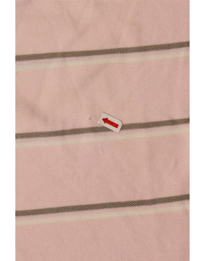 Fred Perry Boys Polo Shirt 12-13 år Stor Pink Stribet Bomuld