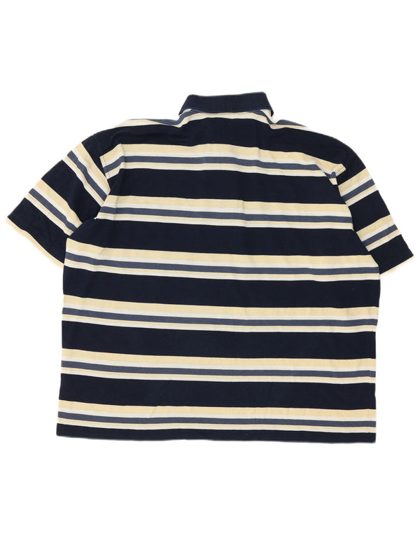 Paul & Shark herre polo shirt 2XL marineblå stribet bomuld