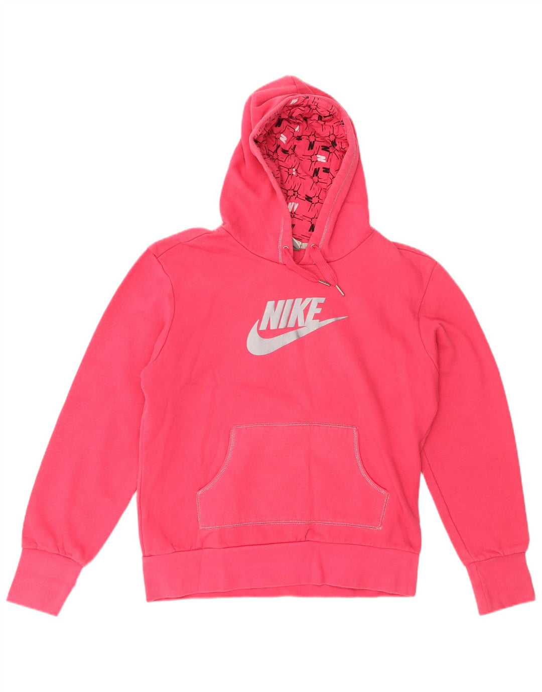 NIKE grafisk hættetrøje til kvinder UK 16/18 XL Pink Bomuld