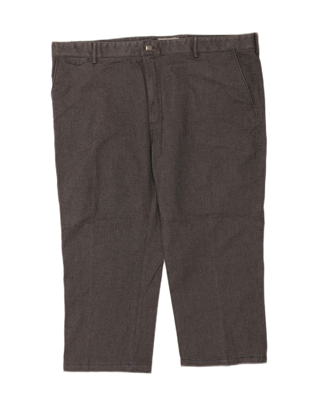 Marks & Spencer Herre Straight Cropped Trousers W44 L23 Grå Bomuld