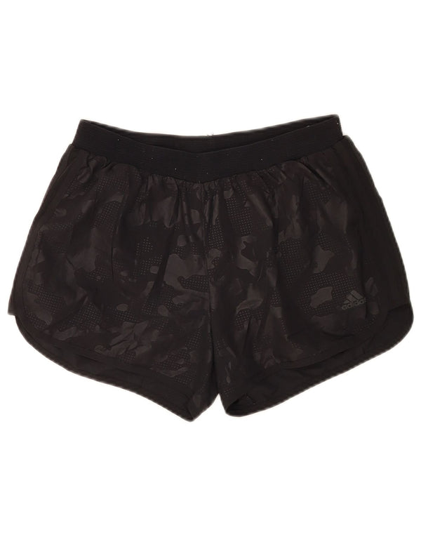 Adidas Womens Running Graphic Sports Shorts UK 8 Small Black Camouflage