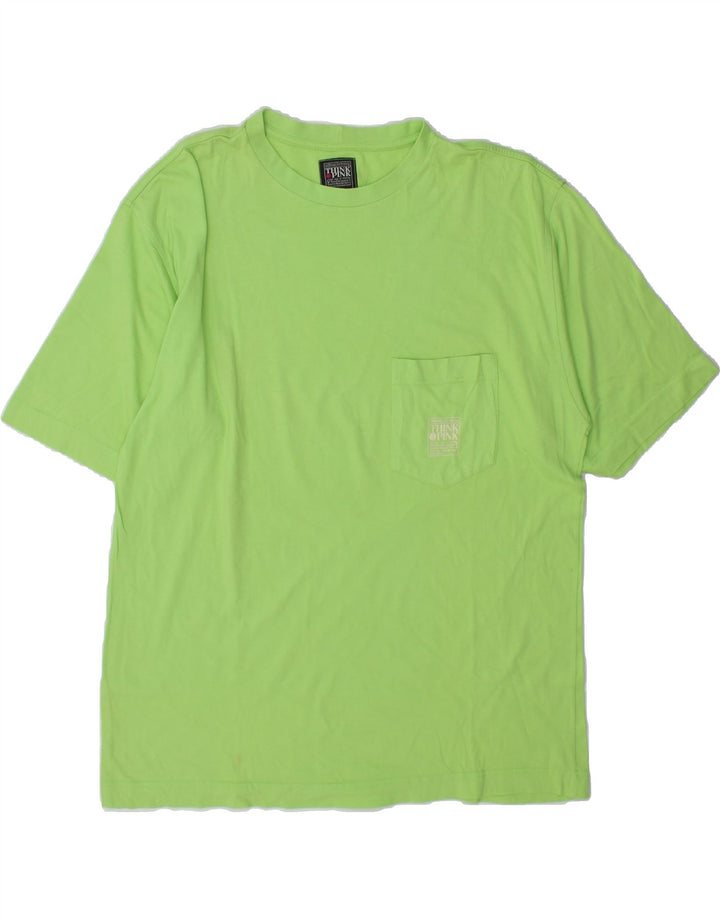 THINK PINK Mens T-Shirt Top XL Green Vintage Think Pink and Second-Hand Think Pink from Messina Hembry 