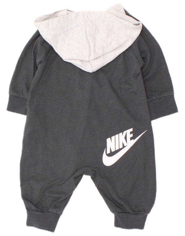 Nike Baby Boys Grafisk Jumpsuit med hætte 0-3 måneder Grå Colourblock Bomuld