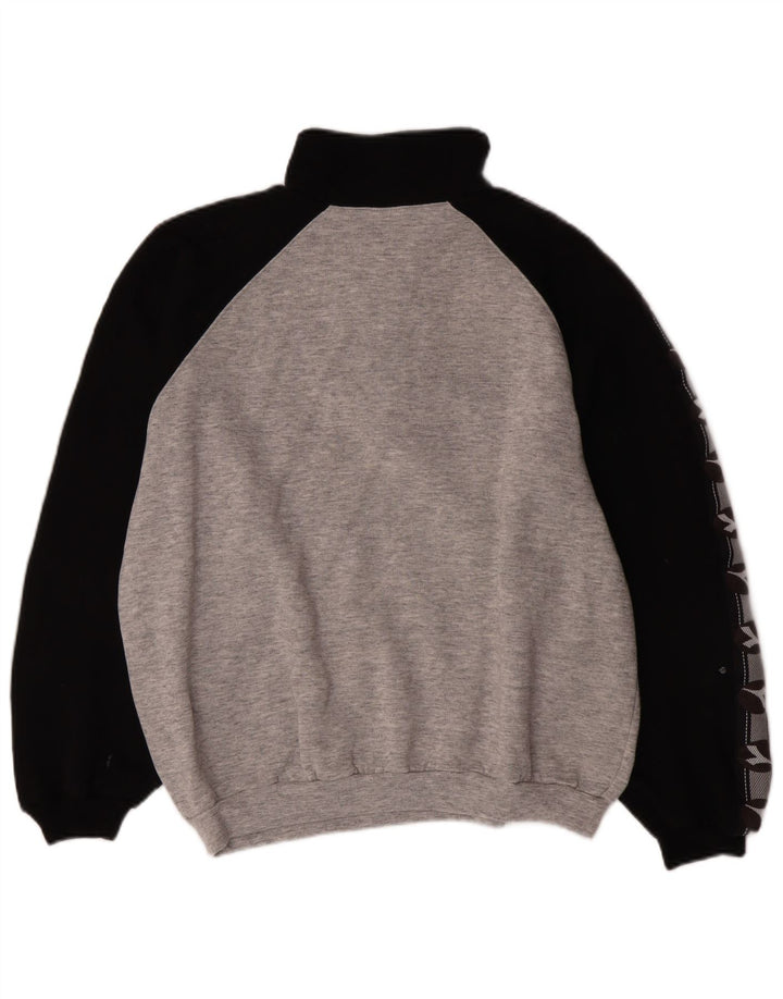 Diadora Herre lynlås-sweatshirt Jumper Stor grå Colourblock Bomuld