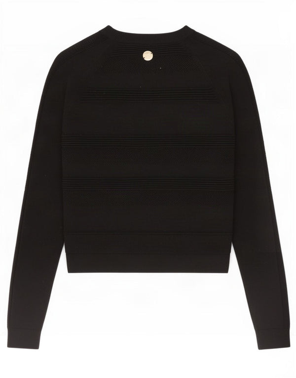 Guess By Marciano Womens Crop Boat Neck Jumper Sweater US 2 XS Sort