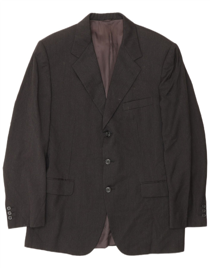 Burberrys Herre 3-knaps blazerjakke IT 52 Stor grå uld