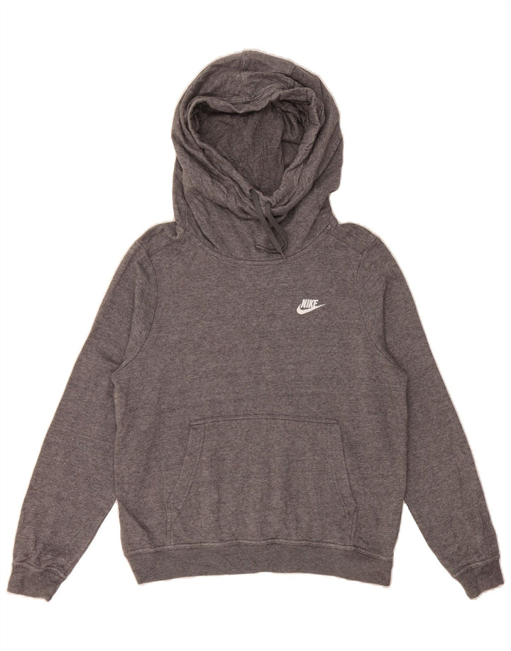 NIKE Womens Hoodie Jumper UK 14 Medium Grey Cotton Vintage Nike and Second-Hand Nike from Messina Hembry 