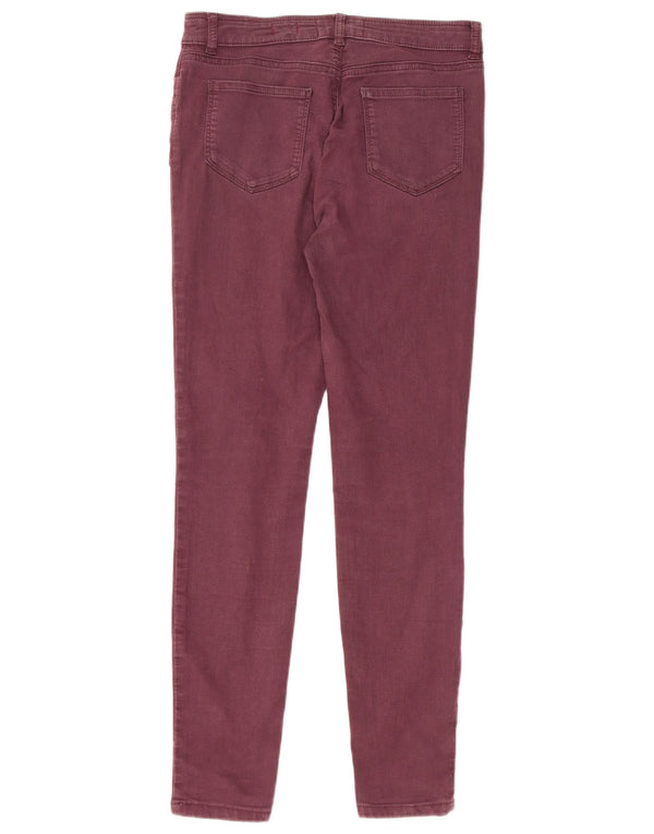 Fat Face Dame Jegging Skinny Jeans UK 10 Small W30 L28 Bourgogne Bomuld