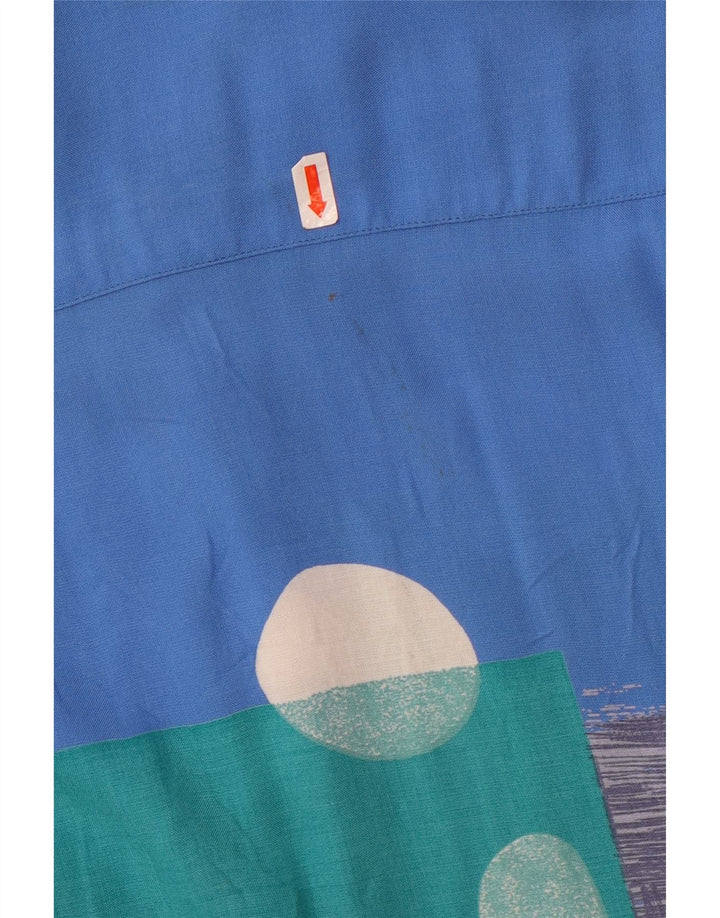 Studio Coletti Herre grafisk kortærmet skjorte str. 15 39/40 Medium Blue