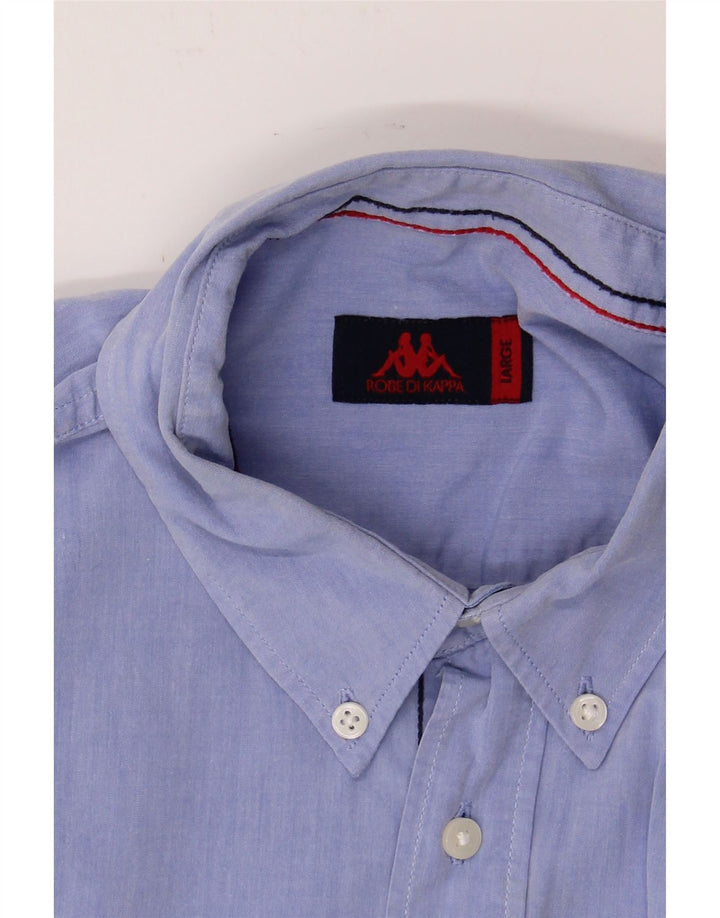KAPPA Mens Shirt Large Blue Vintage Kappa and Second-Hand Kappa from Messina Hembry 