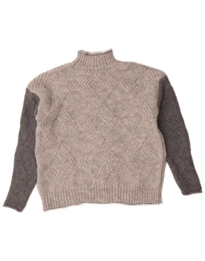 Marks & Spencer Dame Turtle Neck Jumper Sweater UK 10 Small Grey