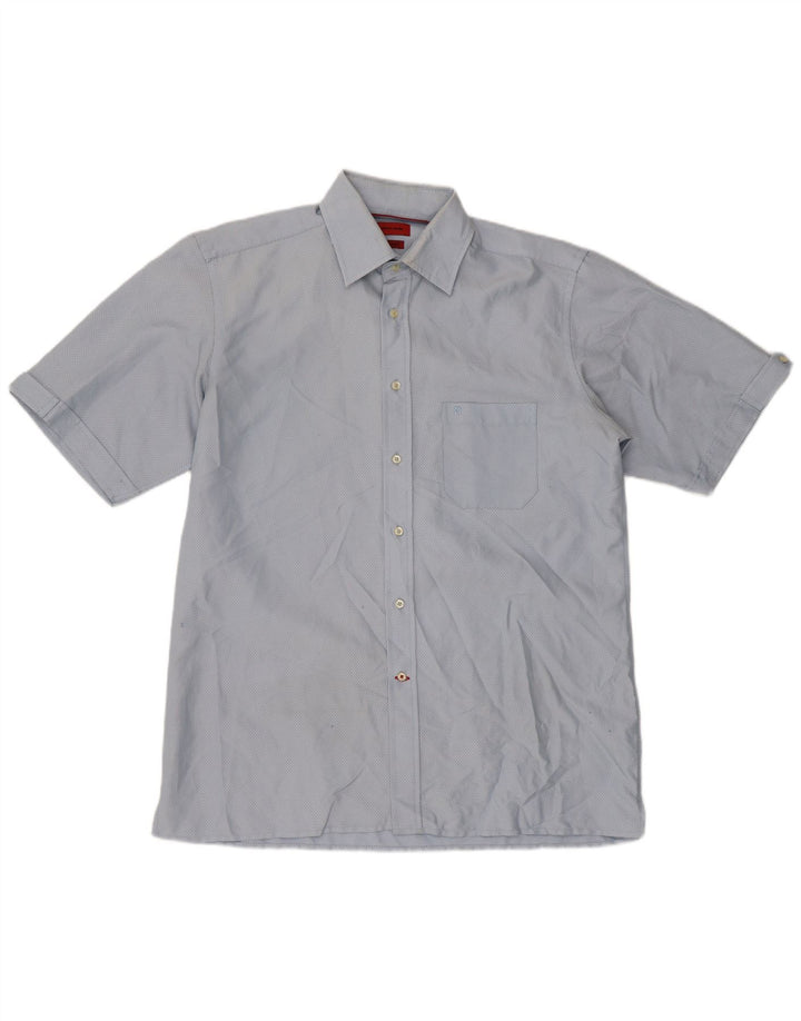 Pierre Cardin Herre kortærmet Regular Fit skjorte Medium Blue Bomuld