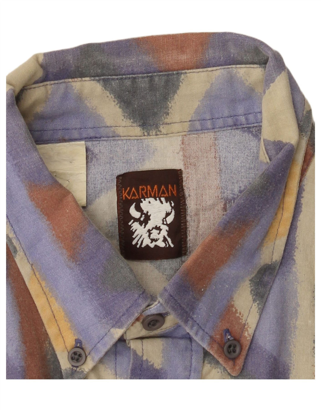 Vintage herreskjorte Stor flerfarvet Chevron