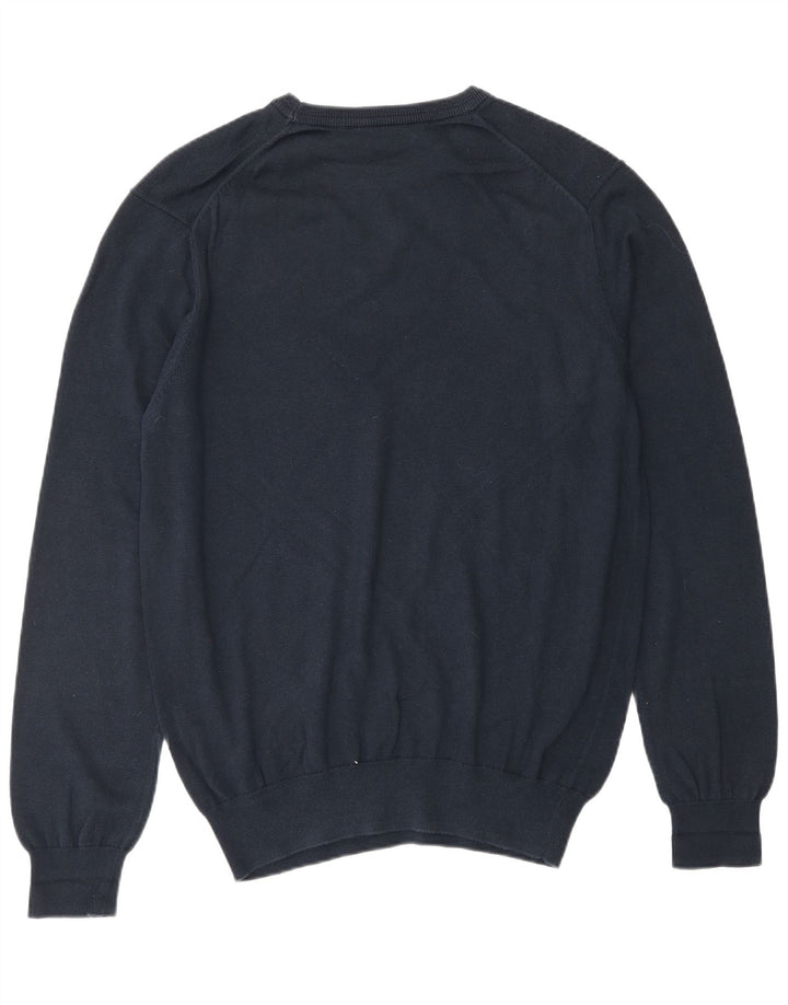 CREW TØJ Herre Crew Neck Jumper Sweater Medium Marineblå Bomuld
